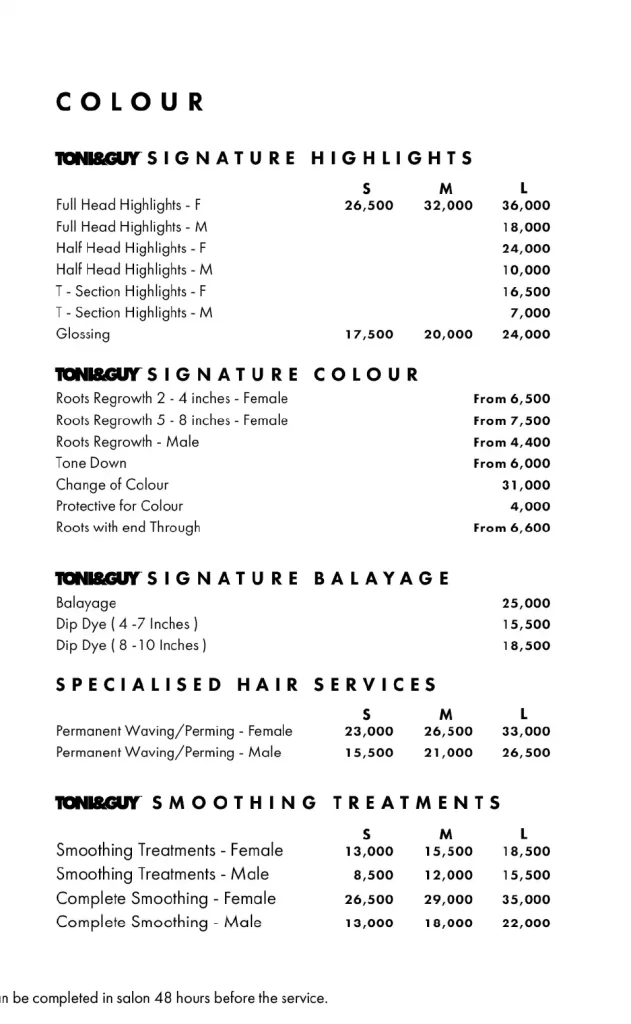 Bukhari Price List